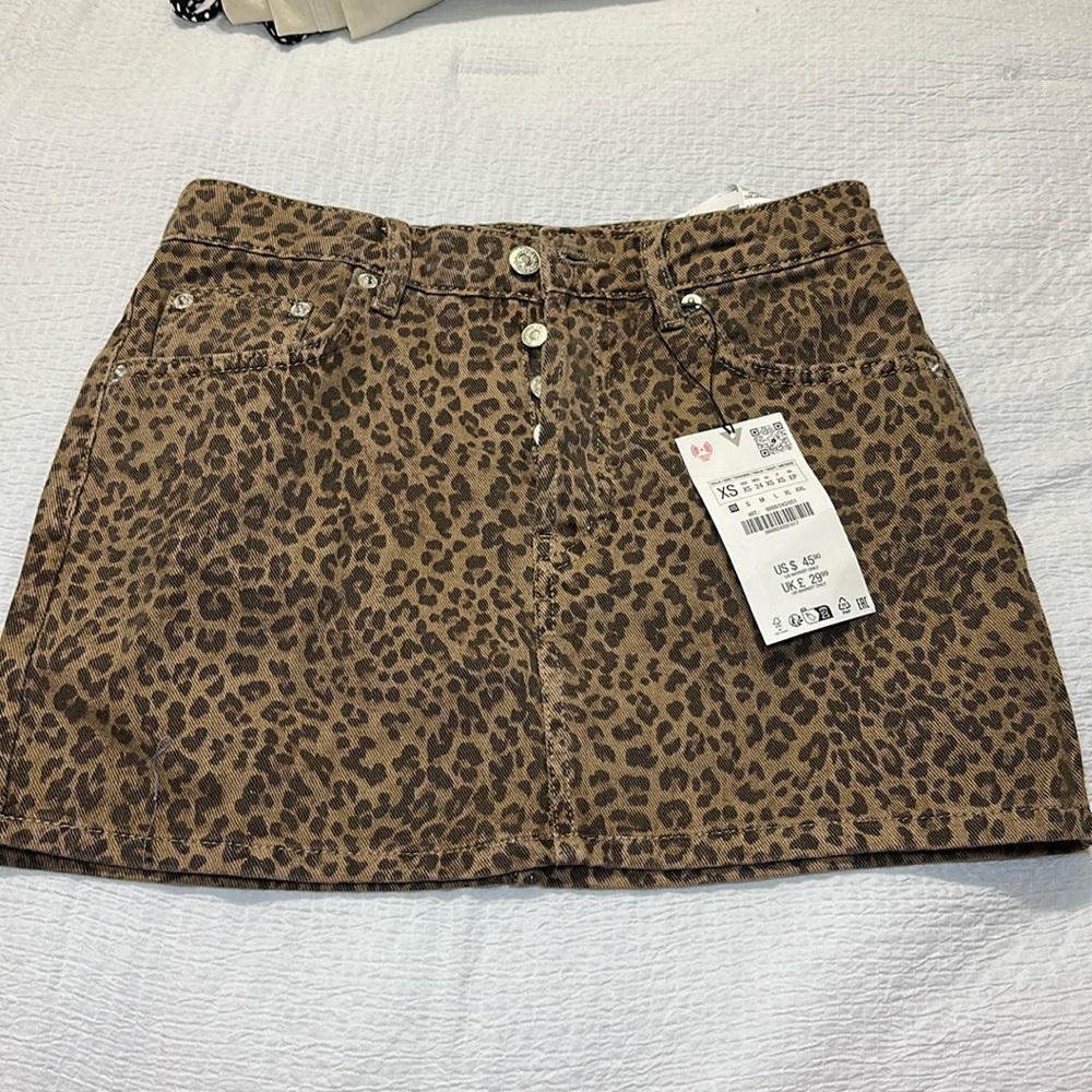 Zara cheetah mini skirt